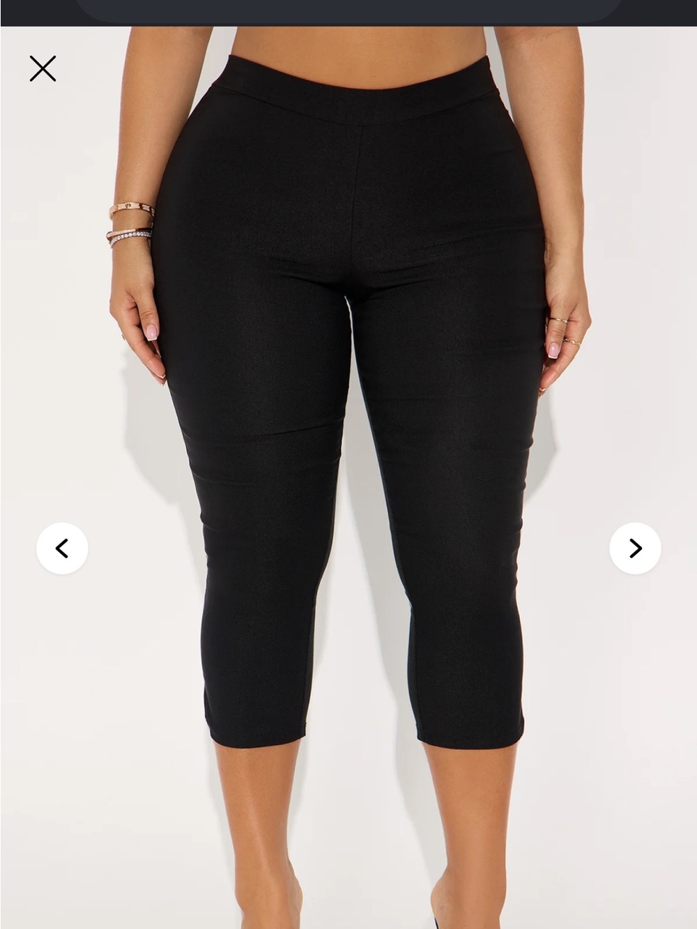 Fashion Nova Black Capri Ponte Pants